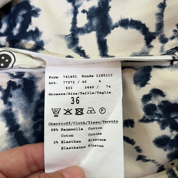 Bugatti Boho Chic Italian Crop Denim Bomber Jacket Navy Pockets Cotton, Size M - Picture 12 of 14